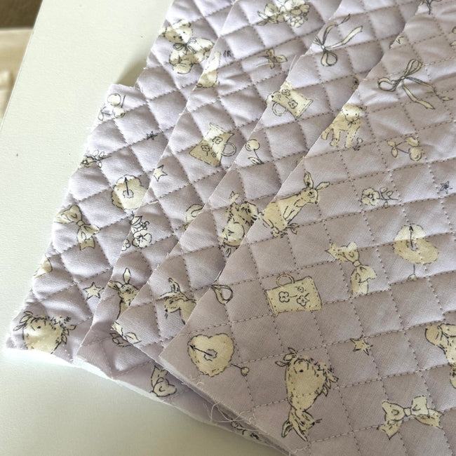 Remnant Pre-Quilted Fabric Pack of 4