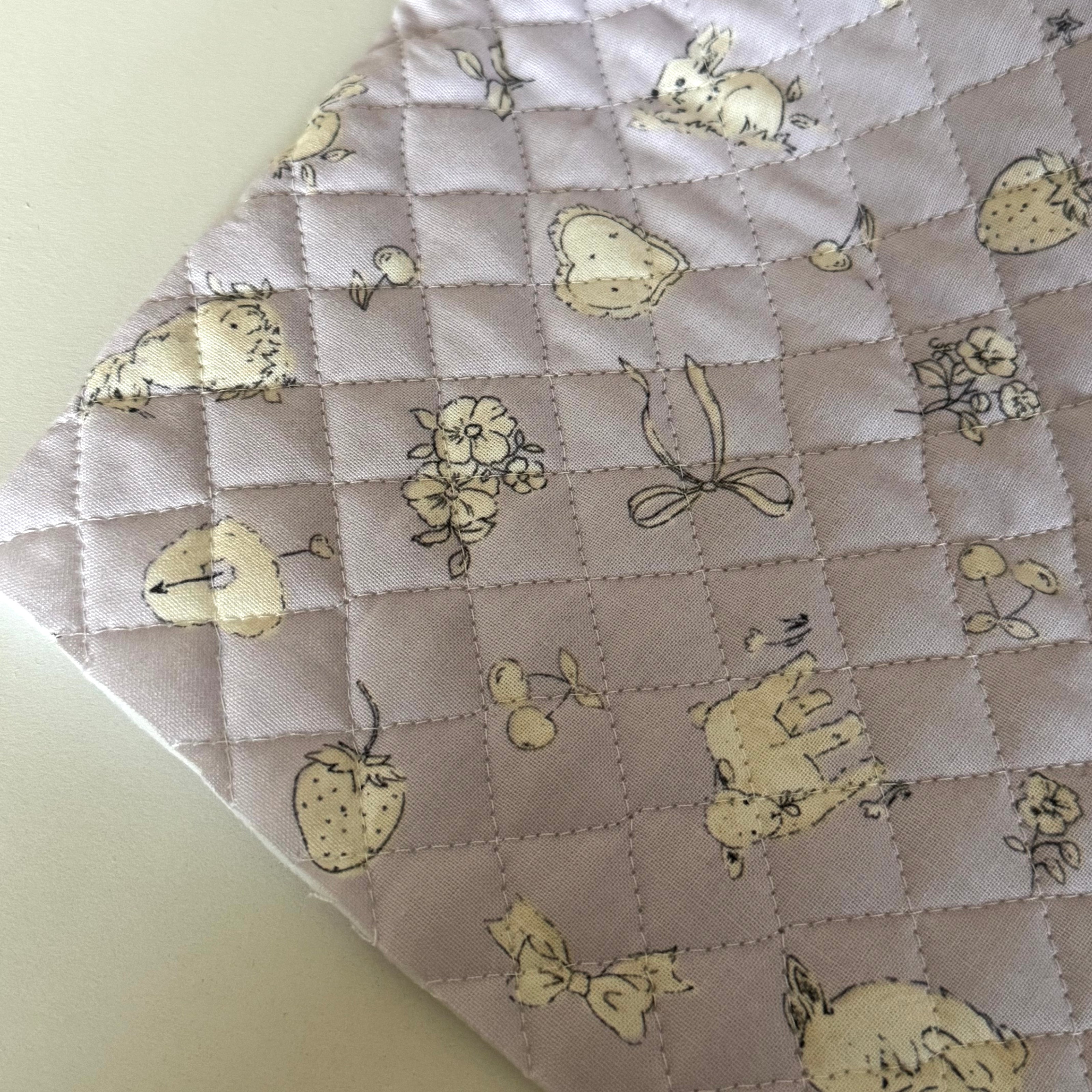 1 YD Purple Doodle Pre-Quilted Fabric
