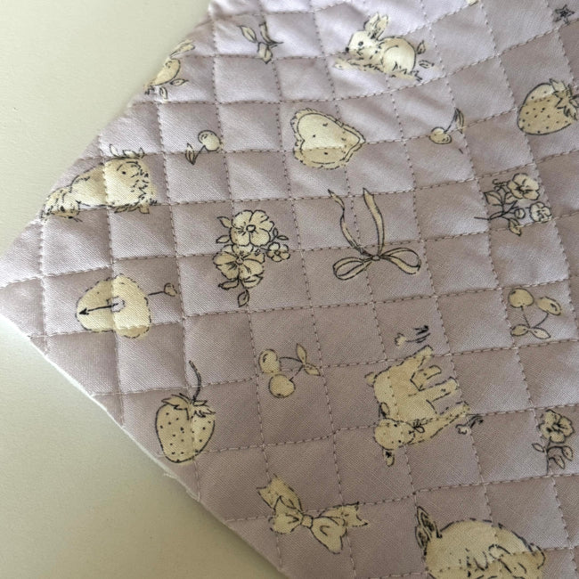 1 YD Purple Doodle Pre-Quilted Fabric