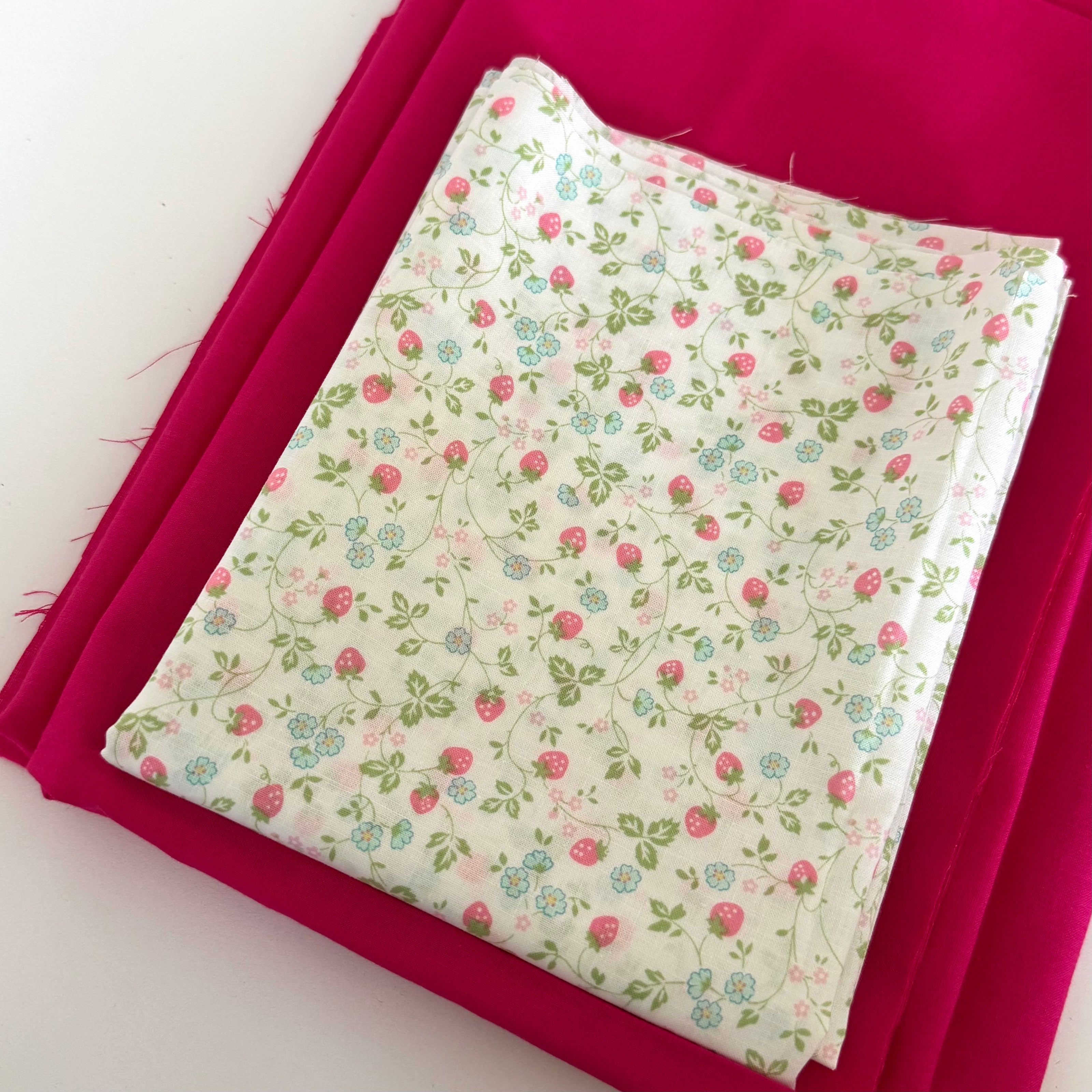 Remnant Strawberry & Hot Pink Fabric