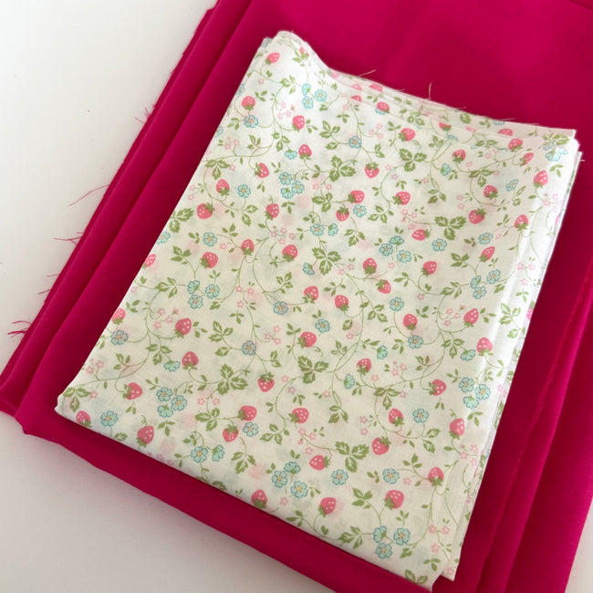 Remnant Strawberry & Hot Pink Fabric