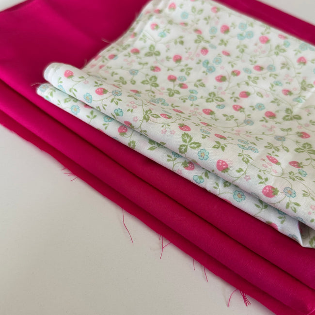 Remnant Strawberry & Hot Pink Fabric
