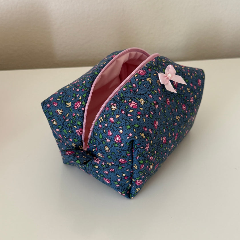 Small Floral Stained Glass Makeup Bag