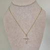 Gold Gem Cross Necklace