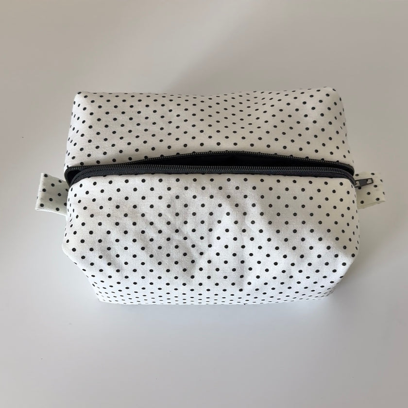 Small Black Polka Dot Makeup Bag