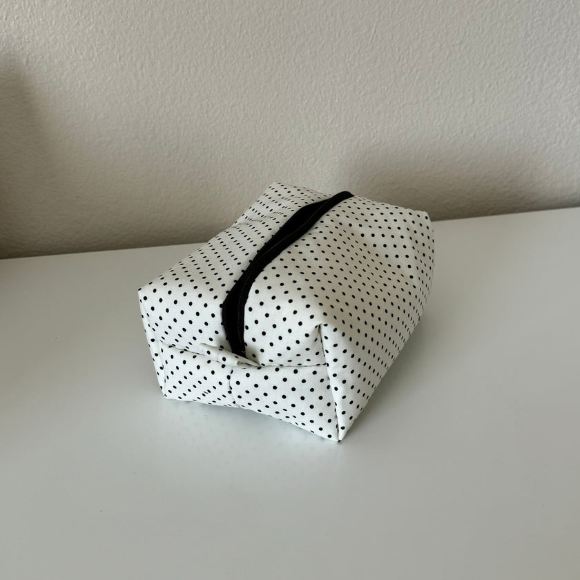 Small Black Polka Dot Makeup Bag