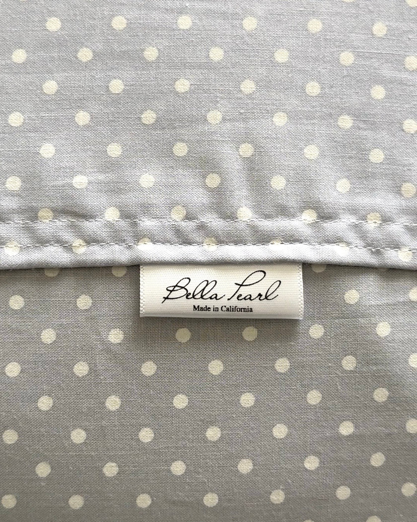 Manor Blue Polka Dot Ruffle Pillow Case