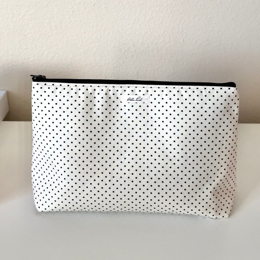 Black Polka Dot Toiletry Bag
