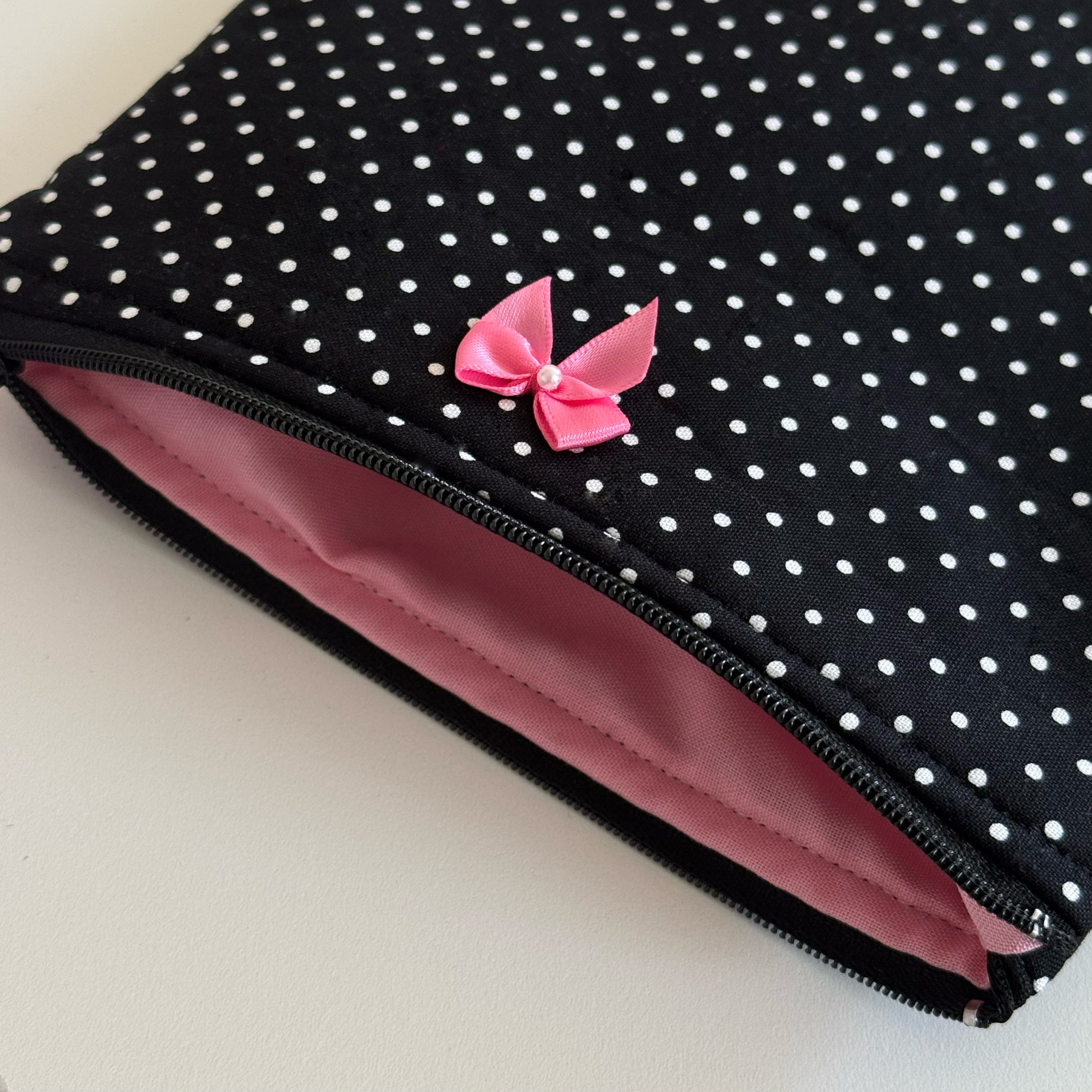 White Polka Dot Pouch