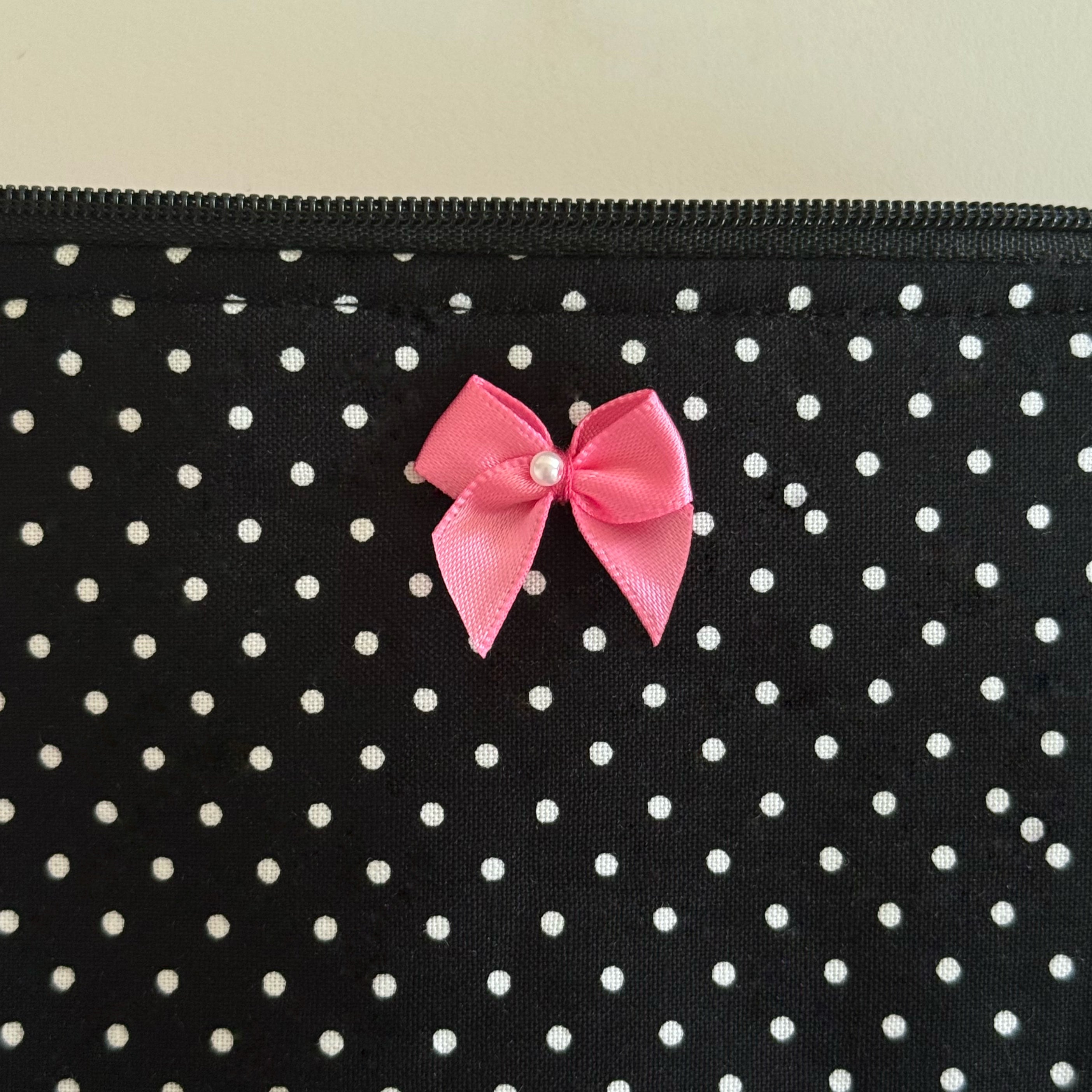 White Polka Dot Pouch