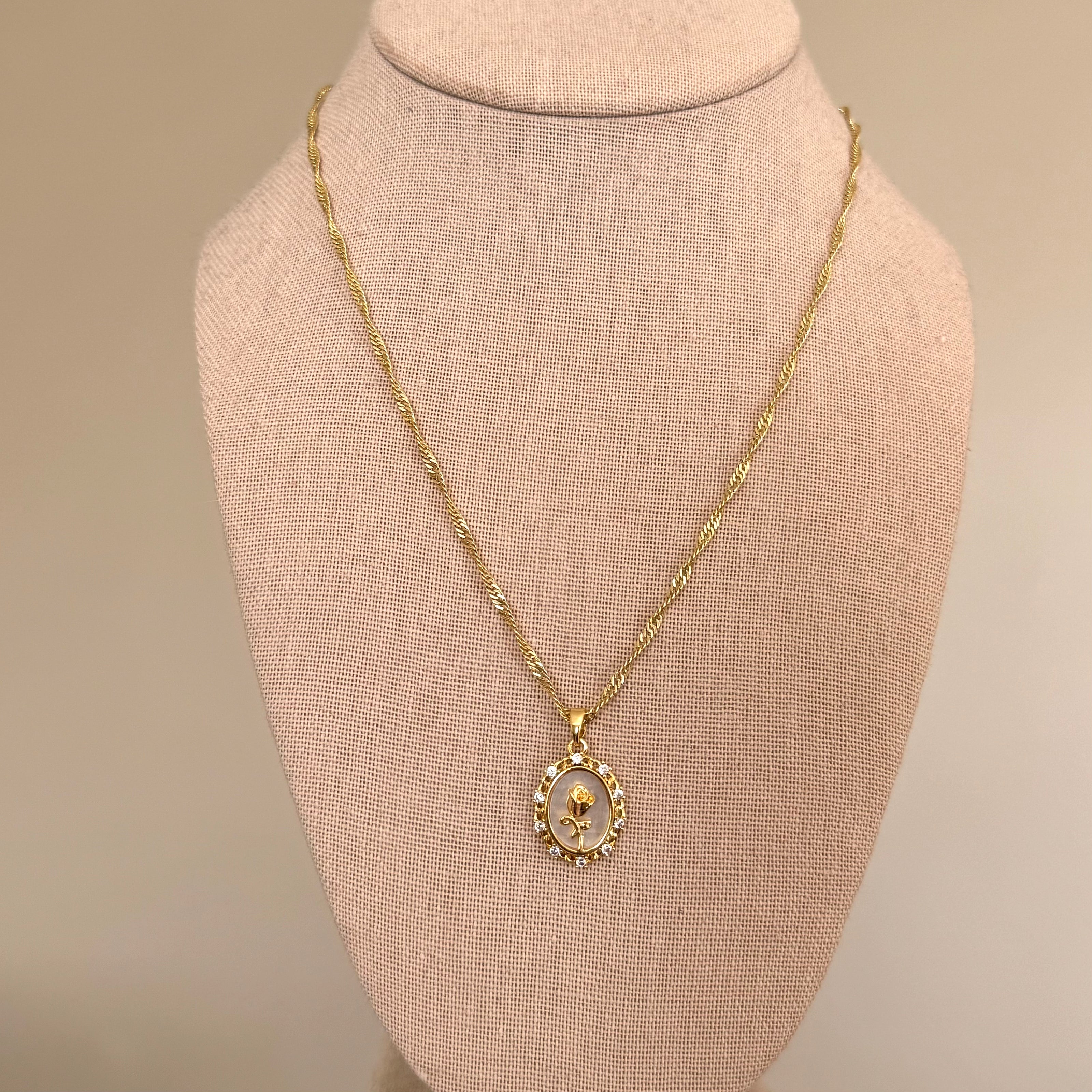 Gold Rose Necklace (PRE-ORDER)