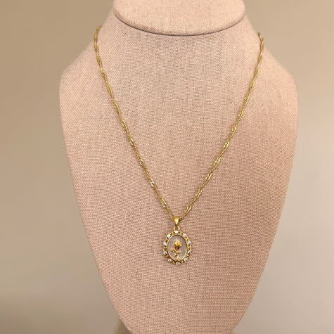 Gold Rose Necklace