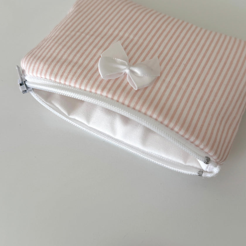 Blush Stripes Coin Pouch