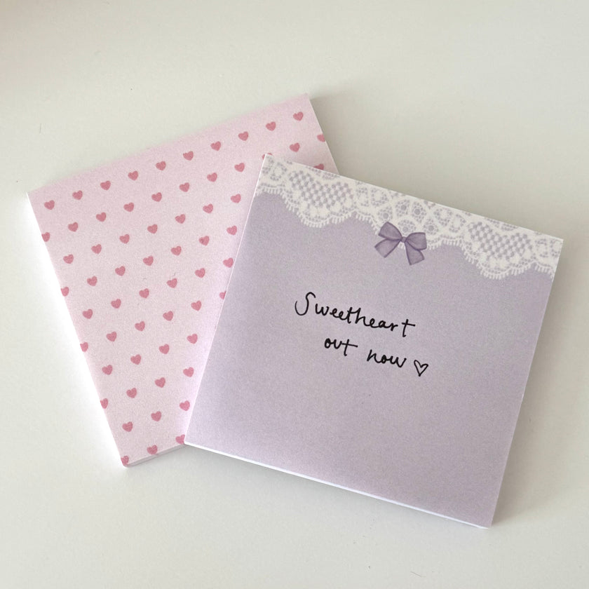 Purple Lace Bow Sticky Notes