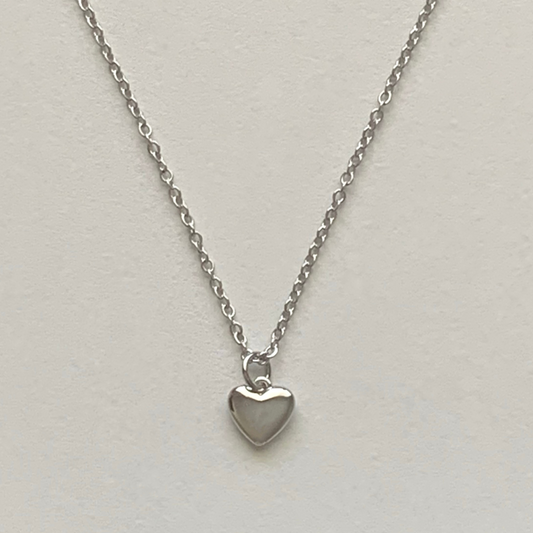 Silver Micro Heart Necklace