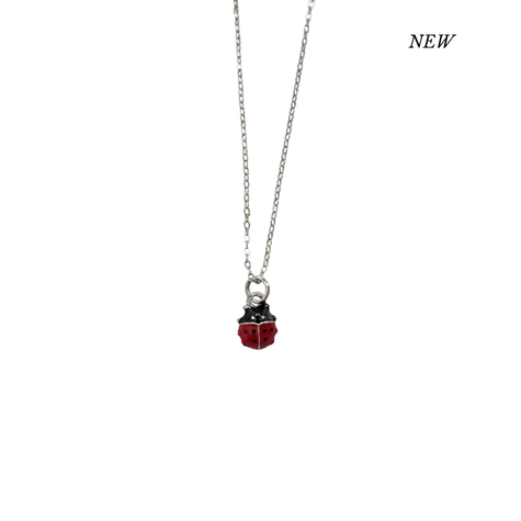 Silver Ladybug Necklace