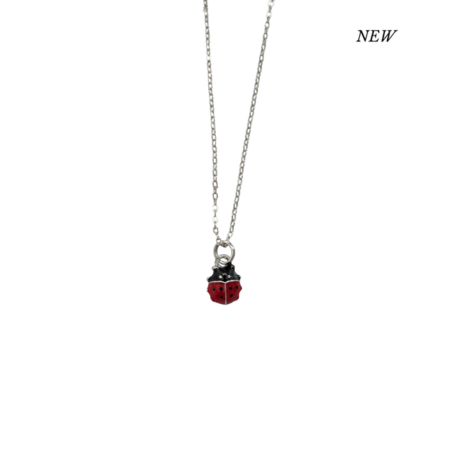 Silver Ladybug Necklace