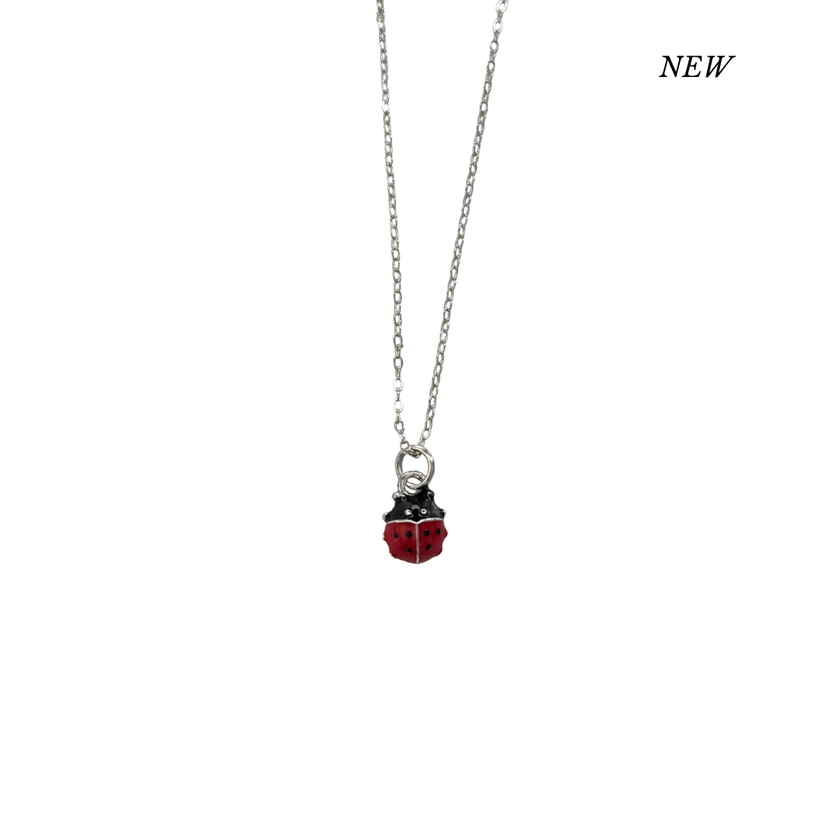 Silver Ladybug Necklace