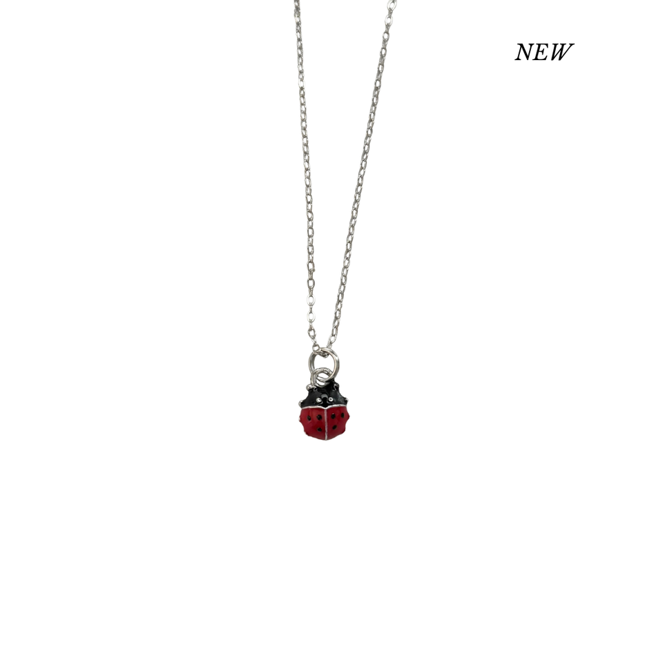 Silver Ladybug Necklace