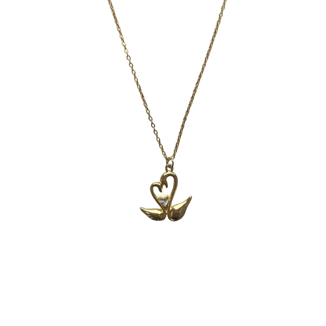 Gold Swan Necklace
