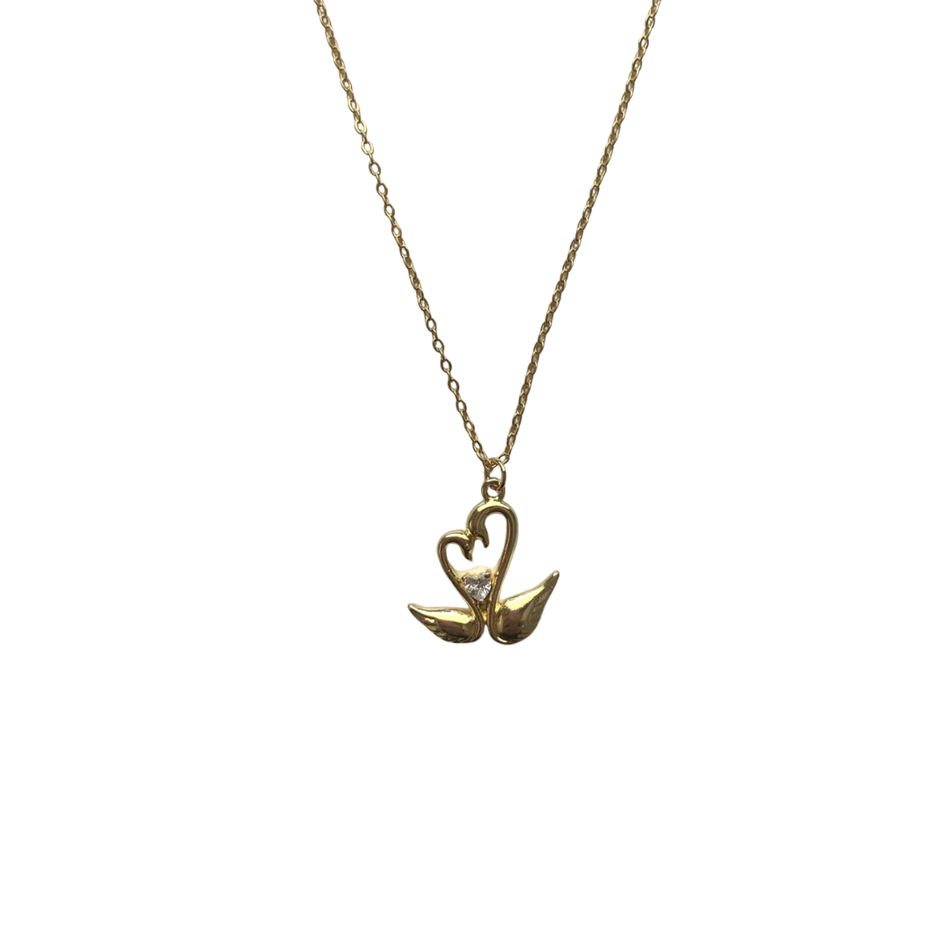 Gold Swan Necklace