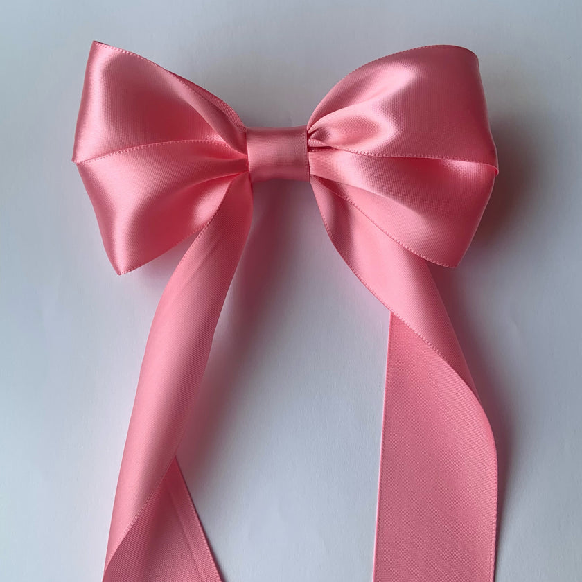 Coral Coraline Hair Bow Clip