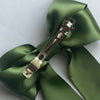 Olive Coraline Hair Bow Clip