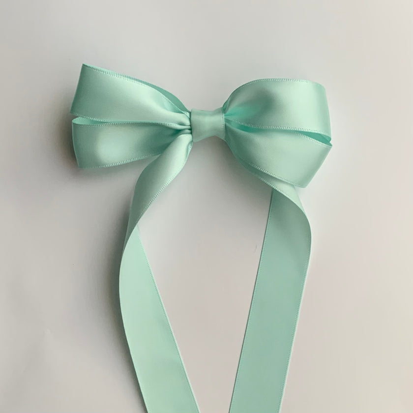 Wintergreen Rosette Hair Bow Clip