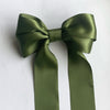 Olive Coraline Hair Bow Clip