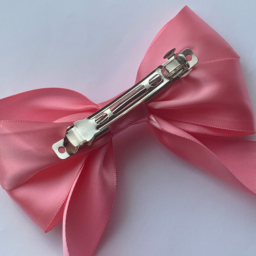 Coral Coraline Hair Bow Clip