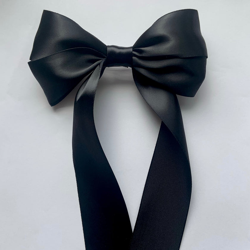 Onyx Coraline Hair Bow Clip