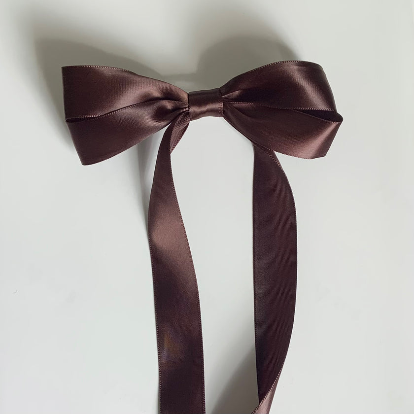 Café Rosette Hair Bow Clip