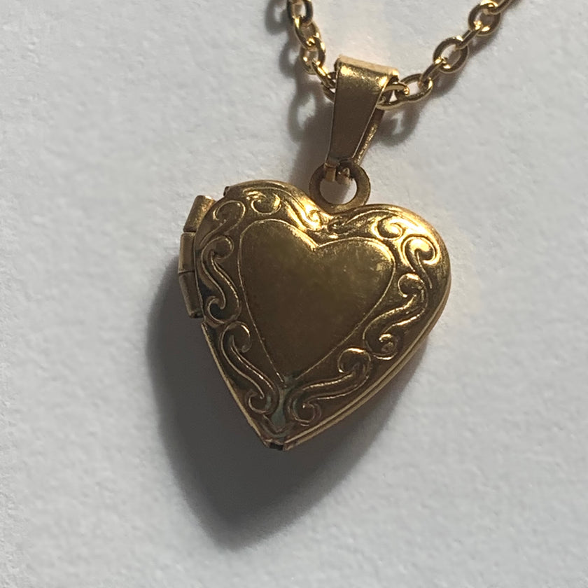 Gold Mini Locket Necklace