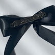 Onyx Rosette Hair Bow Clip