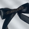 Onyx Rosette Hair Bow Clip