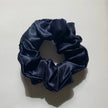 Navy Satin Scrunchie