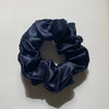 Navy Satin Scrunchie