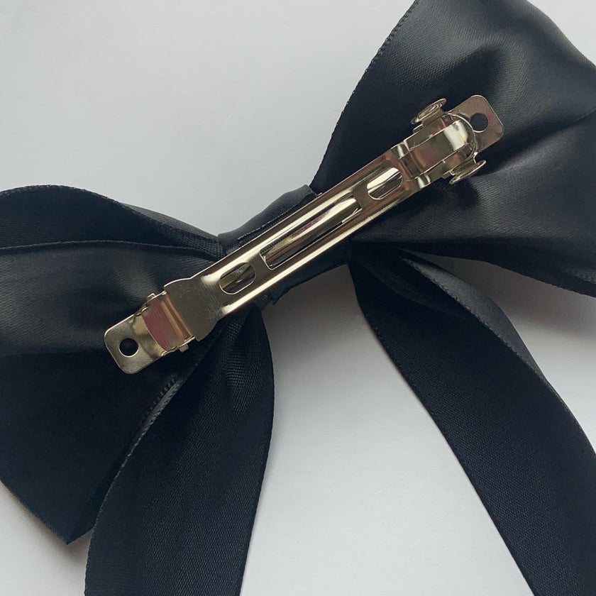 Onyx Coraline Hair Bow Clip