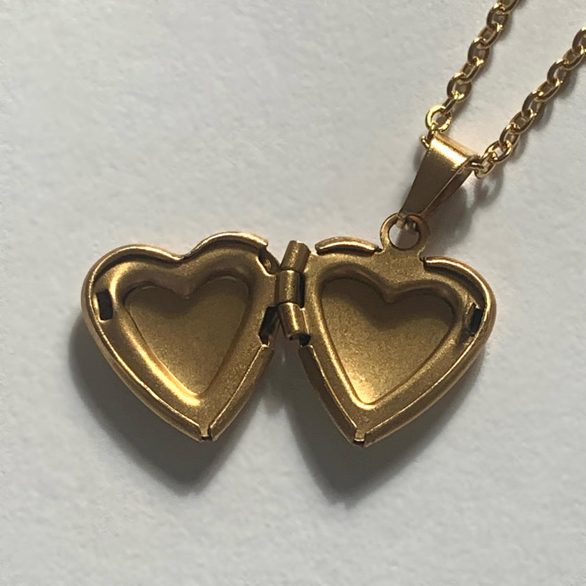 Gold Mini Locket Necklace