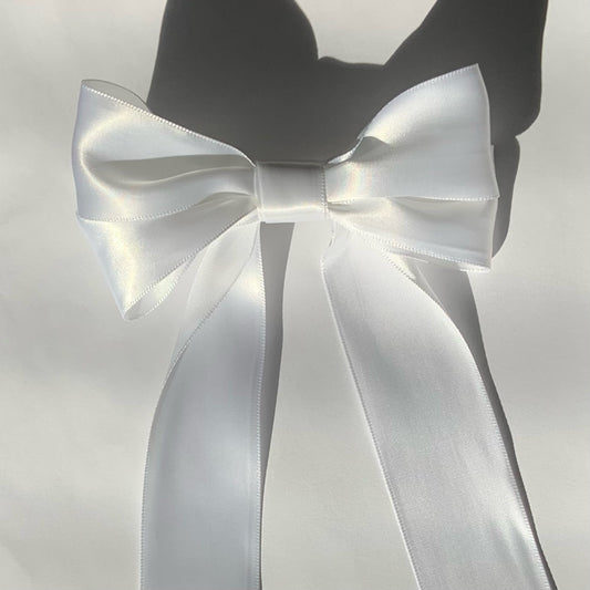 Snow Coraline Hair Bow Clip